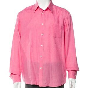 VILEBREQUIN Linen Long Sleeve Dress Shirt Size: M